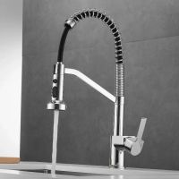 Смеситель для кухни с гибким изливом и режимом душ Haiba , хром арт-HB73826 — фото 3, Смесители для кухни