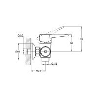 Смеситель для душа G.Lauf NUD5-A045KT, бронза — фото 2, Смеситель для душа