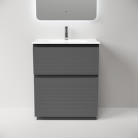 Тумба напольная SANCOS Folk Floor, 690х445х850, c двумя ящиками оснащенными доводчиками, Grey soft, арт.FL70FGS — фото 6, Комоды и тумбы для ванной комнаты