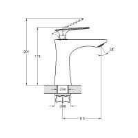 Смеситель для раковины G.Lauf LOT1-A010, хром — фото 2, Смесители для раковины