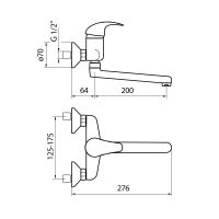 Товар: Смеситель для кухни Webert Sax , хром арт-SX910101015 - фото 2 Смеситель для кухни Webert Sax , хром арт-SX910101015 — фото 2, Смесители для кухни