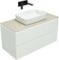 Тумба под раковину Allen Brau Infinity 100 1.21003.WM подвесная Белая матовая — фото 6, Тумбы под раковину