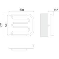 Товар: Полотенцесушитель водяной Terminus Фокстрот (1") БШ 50х60 4620768881046 - фото 2 Полотенцесушитель водяной Terminus Фокстрот (1") БШ 50х60 4620768881046 — фото 2, Водяные полотенцесушители