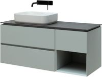 Тумба под раковину Allen Brau Infinity 120 L 1.21005.PWM подвесная Папирус матовый — фото 4, Тумбы под раковину