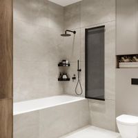 Шторка на ванну слайдер Terminus Ното 150х90 тонированная, черный арт-1CS150х90BT — фото 4, Шторки для ванной раздвижные