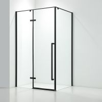 Душевой уголок Ceruttispa 120х90 C1A профиль Черный глянцевый стекло прозрачное — фото 12, Душевые уголки трапеция