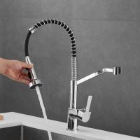 Смеситель для кухни с гибким изливом и режимом душ Haiba , хром арт-HB73826 — фото 5, Смесители для кухни