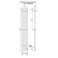 Полотенцесушитель электрический Terminus Стойка QUATRO круг 160, черный 4670078557414 — фото 2, Электрические полотенцесушители