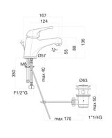 Смеситель для раковины Fiore KING , хром арт-39CR2210 — фото 2, Смесители для раковины