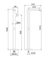 Смеситель для раковины Webert Pegaso , белый арт-PE832101740 — фото 2, Смесители для раковины
