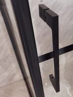 Душевой уголок Ceruttispa Muza 90x90 профиль Черный стекло прозрачное с рисунком — фото 8, Квадратные душевые уголки