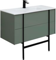 Тумба под раковину Allen Brau Reality 100 1.32007.CGM подвесная Олива матовая — фото 13, Тумбы под раковину