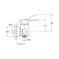 Товар: Смеситель для душа G.Lauf , хром арт-NOB5-A128 - фото 2 Смеситель для душа G.Lauf , хром арт-NOB5-A128 — фото 2, Смесители для душа с лейкой