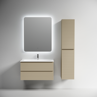 Тумба подвесная SANCOS Folk 890х445х500, c двумя ящиками оснащенными доводчиками, Капучино, арт.FL90CP — фото 4, Тумбы под раковину