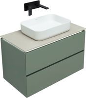 Тумба под раковину Allen Brau Infinity 85 1.21001.CGM подвесная Олива матовая — фото 4, Тумбы под раковину