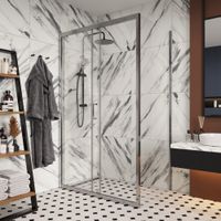 Душевой уголок Ceruttispa Gloria 120x80 профиль Хром стекло прозрачное — фото 4, Прямоугольные душевые уголки