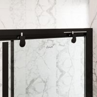 Душевой уголок Ceruttispa 120x80 Marbella 120B-L 7909 профиль Черный стекло прозрачное — фото 8, Прямоугольные душевые уголки