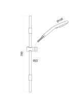 Душевой гарнитур Fiore KEVON BLACK MATT , черный арт-30N398N5 — фото 2, Душевые гарнитуры на штанге