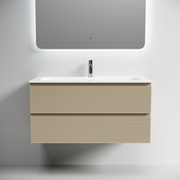 Тумба подвесная SANCOS Folk 995х445х500, c двумя ящиками оснащенными доводчиками, Капучино, арт. арт-FL100CP — фото 1, Тумбы под раковину