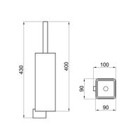 Ершик для унитаза подвесной Webert Living , никель арт-LV501301345 — фото 2, Ершики для унитаза