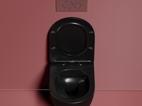 Унитаз Ceramicanova Modena Rimless CN6063MB подвесной Черный матовый с сиденьем Микролифт — фото 7, Подвесные унитазы