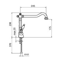 Смеситель для кухни Webert Dorian , хром арт-DO780102015 — фото 2, Смесители для кухни