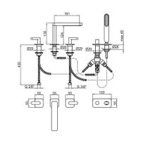 Смеситель на борт ванны Webert Living LV730401560, черный — фото 2, Смесители на борт ванны