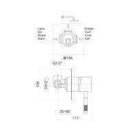 Товар: Смеситель для душа встраиваемый Webert Rimini , белый арт-RI880101740 - фото 2 Смеситель для душа встраиваемый Webert Rimini , белый арт-RI880101740 — фото 2, Смеситель для душа
