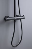 Душевая система Allen Brau Fantasy с термостатом Черная матовая арт-5.11001-31 — фото 9, Душевые стойки