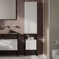 Шкаф пенал Allen Brau Priority 40 R 1.31005.WM Белый матовый — фото 17, Пеналы для ванной комнаты