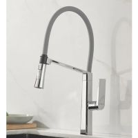 Смеситель для кухни с гибким изливом и режимом душ Haiba , хром арт-HB73827 — фото 3, Смесители для кухни