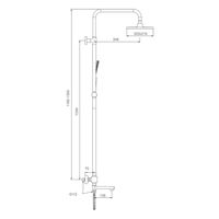 Товар: Душевая система с термостатом Splenka , графит арт-S224.26.09 - фото 2 Душевая система с термостатом Splenka , графит арт-S224.26.09 — фото 2, Душевые стойки