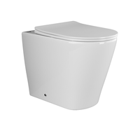 Унитаз Ceramicanova Highlight Rimless CN1812 приставной с сиденьем Микролифт — фото 1, Приставные унитазы