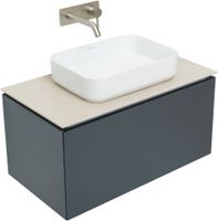 Тумба под раковину Allen Brau Infinity 85 1.21002.AM подвесная Антрацит матовый — фото 15, Тумбы под раковину