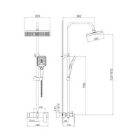 Душевая система Haiba HB24512, хром — фото 5, Душевые стойки