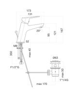 Товар: Смеситель для раковины Fiore KYRO , хром арт-86CR8110 - фото 2 Смеситель для раковины Fiore KYRO , хром арт-86CR8110 — фото 2, Смесители для раковины
