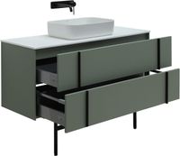 Тумба под раковину Allen Brau Reality 120 1.32008.CGM подвесная Олива матовая — фото 9, Тумбы под раковину