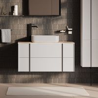 Тумба под раковину Allen Brau Reality 100 1.32007.WM подвесная Белая матовая — фото 61, Тумбы под раковину