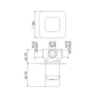 Смеситель для душа встраиваемый Webert ONE-X , черный арт-OX880101560 — фото 2, Встраиваемые смесители для душа