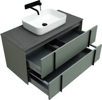 Тумба под раковину Allen Brau Reality 100 1.32007.CGM подвесная Олива матовая — фото 50, Тумбы под раковину