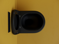 Подвесной унитаз Metropol Торнадо безоободковый черный матовый — фото 7, Подвесные унитазы