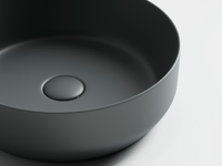 Умывальник чаша накладная круглая (цвет Темный Антрацит Матовый) Element 390x390x120мм — фото 7, Раковины накладные