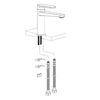 Novara Смеситель для раковины, цвет никель шлифованный арт-AQM6910BN — фото 2, Смесители для раковины