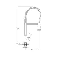 Смеситель для кухни с гибким изливом и режимом &quot;душ&quot; G.Lauf ZAP4-G090KB, черный — фото 2, Смесители для кухни