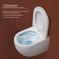 Унитаз Ceramicanova UP Rimless CN4007 подвесной Белый с сиденьем Микролифт — фото 24, Подвесные унитазы
