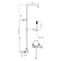 Душевая система Webert Azeta , хром арт-AZ870108015 — фото 2, Душевые стойки