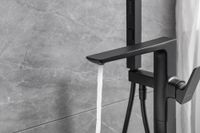 Смеситель для ванны Allen Brau Infinity 5.21009-31 Черный матовый — фото 27, Смесители напольные