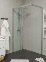 Душевой уголок Ceruttispa Vito 110x80 L профиль Хром стекло прозрачное — фото 4, Прямоугольные душевые уголки
