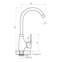 Смеситель для кухни Сантаком stMIRA 7810, хром — фото 2, Смесители для кухни