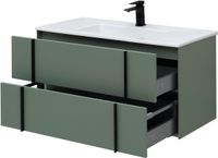 Тумба под раковину Allen Brau Reality 100 1.32007.CGM подвесная Олива матовая — фото 63, Тумбы под раковину